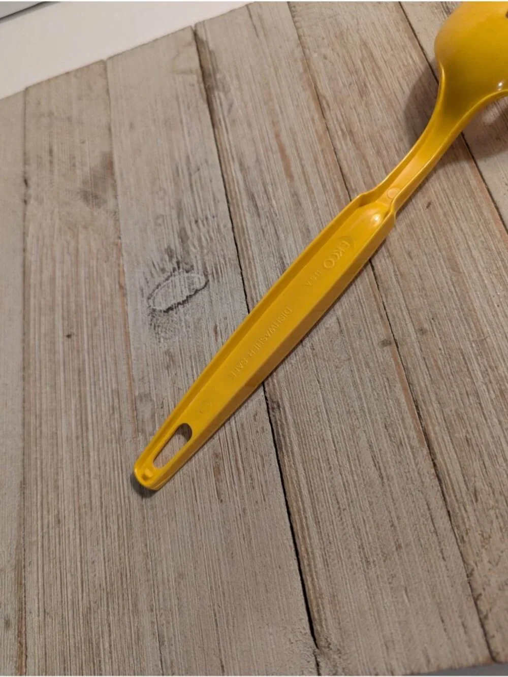 Ekco Slotted Serving Spoon Yellow Nylon Plastic 11